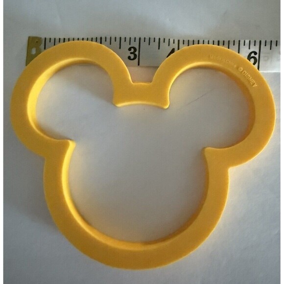 Disney Set Of 2 Yellow Silicone Mickey Mouse Ears Pancake Eggs Waffles Mold EUC - Picture 6 of 8